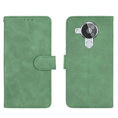 Custodia Portafoglio In Pelle Cover con Supporto L01Z per Nokia 7.3 Verde