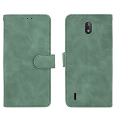 Custodia Portafoglio In Pelle Cover con Supporto L01Z per Nokia C2 Verde