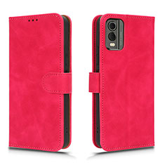 Custodia Portafoglio In Pelle Cover con Supporto L01Z per Nokia C210 Rosa Caldo