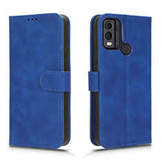 Custodia Portafoglio In Pelle Cover con Supporto L01Z per Nokia C22 Blu