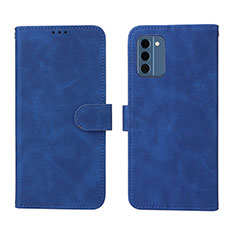 Custodia Portafoglio In Pelle Cover con Supporto L01Z per Nokia C300 Blu