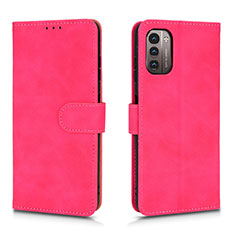 Custodia Portafoglio In Pelle Cover con Supporto L01Z per Nokia G11 Rosa Caldo