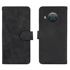 Custodia Portafoglio In Pelle Cover con Supporto L01Z per Nokia X10 Nero