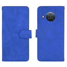 Custodia Portafoglio In Pelle Cover con Supporto L01Z per Nokia X20 Blu