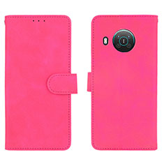 Custodia Portafoglio In Pelle Cover con Supporto L01Z per Nokia X20 Rosa Caldo