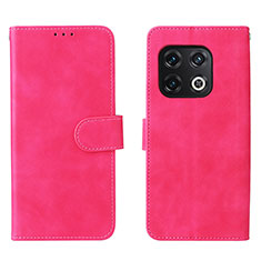 Custodia Portafoglio In Pelle Cover con Supporto L01Z per OnePlus 10 Pro 5G Rosa Caldo