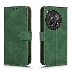 Custodia Portafoglio In Pelle Cover con Supporto L01Z per OnePlus 12 5G Verde