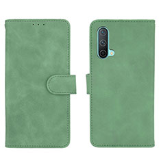 Custodia Portafoglio In Pelle Cover con Supporto L01Z per OnePlus Nord CE 5G Verde