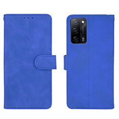 Custodia Portafoglio In Pelle Cover con Supporto L01Z per Oppo A55 5G Blu
