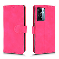 Custodia Portafoglio In Pelle Cover con Supporto L01Z per Oppo A56S 5G Rosa Caldo