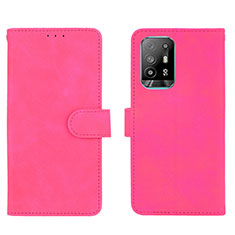 Custodia Portafoglio In Pelle Cover con Supporto L01Z per Oppo A95 5G Rosa Caldo