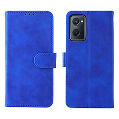 Custodia Portafoglio In Pelle Cover con Supporto L01Z per Oppo A96 4G Blu