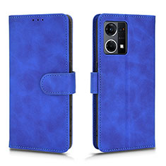 Custodia Portafoglio In Pelle Cover con Supporto L01Z per Oppo F21s Pro 4G Blu