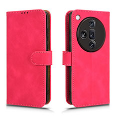 Custodia Portafoglio In Pelle Cover con Supporto L01Z per Oppo Find X7 Ultra 5G Rosa Caldo