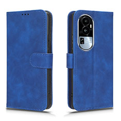Custodia Portafoglio In Pelle Cover con Supporto L01Z per Oppo Reno10 Pro+ Plus 5G Blu
