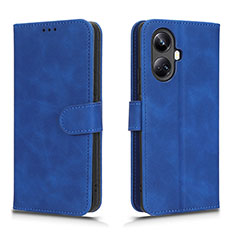 Custodia Portafoglio In Pelle Cover con Supporto L01Z per Realme 10 Pro+ Plus 5G Blu