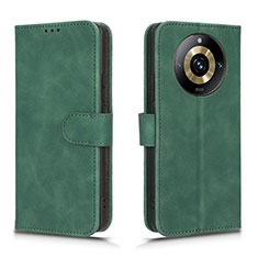 Custodia Portafoglio In Pelle Cover con Supporto L01Z per Realme 11 Pro 5G Verde