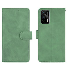 Custodia Portafoglio In Pelle Cover con Supporto L01Z per Realme Q3 Pro 5G Verde