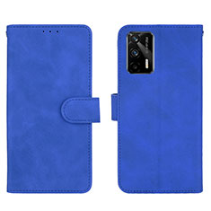 Custodia Portafoglio In Pelle Cover con Supporto L01Z per Realme X7 Max 5G Blu