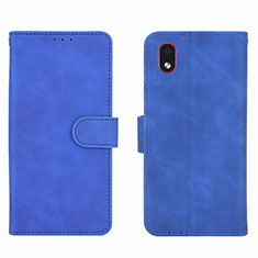 Custodia Portafoglio In Pelle Cover con Supporto L01Z per Samsung Galaxy A01 Core Blu