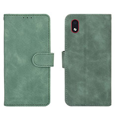 Custodia Portafoglio In Pelle Cover con Supporto L01Z per Samsung Galaxy A01 Core Verde