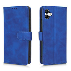 Custodia Portafoglio In Pelle Cover con Supporto L01Z per Samsung Galaxy A04 4G Blu