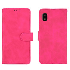 Custodia Portafoglio In Pelle Cover con Supporto L01Z per Samsung Galaxy A21 SC-42A Rosa Caldo