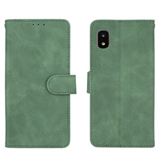 Custodia Portafoglio In Pelle Cover con Supporto L01Z per Samsung Galaxy A21 SC-42A Verde
