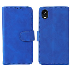 Custodia Portafoglio In Pelle Cover con Supporto L01Z per Samsung Galaxy A22 5G SC-56B Blu