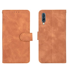 Custodia Portafoglio In Pelle Cover con Supporto L01Z per Samsung Galaxy A30S Marrone