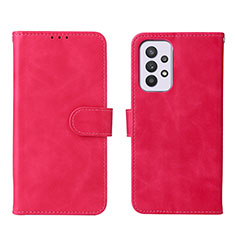 Custodia Portafoglio In Pelle Cover con Supporto L01Z per Samsung Galaxy A33 5G Rosa Caldo