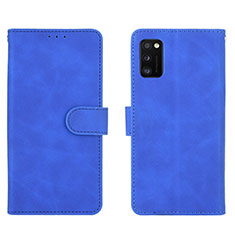 Custodia Portafoglio In Pelle Cover con Supporto L01Z per Samsung Galaxy A41 Blu
