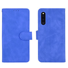 Custodia Portafoglio In Pelle Cover con Supporto L01Z per Samsung Galaxy A41 SC-41A Blu