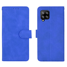 Custodia Portafoglio In Pelle Cover con Supporto L01Z per Samsung Galaxy A42 5G Blu