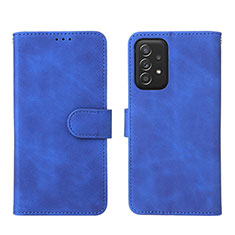 Custodia Portafoglio In Pelle Cover con Supporto L01Z per Samsung Galaxy A52 5G Blu
