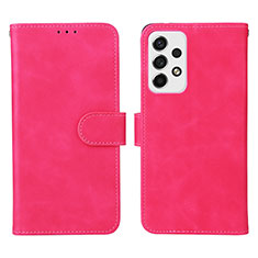 Custodia Portafoglio In Pelle Cover con Supporto L01Z per Samsung Galaxy A53 5G Rosa Caldo