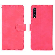 Custodia Portafoglio In Pelle Cover con Supporto L01Z per Samsung Galaxy A70S Rosa Caldo