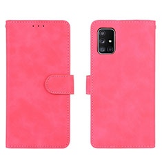 Custodia Portafoglio In Pelle Cover con Supporto L01Z per Samsung Galaxy A71 4G A715 Rosa Caldo