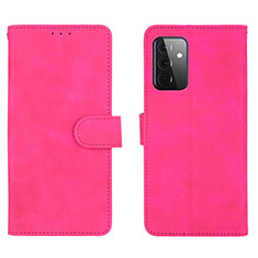 Custodia Portafoglio In Pelle Cover con Supporto L01Z per Samsung Galaxy A72 4G Rosa Caldo