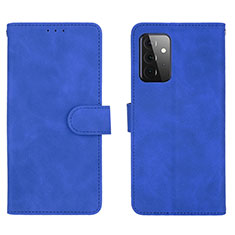 Custodia Portafoglio In Pelle Cover con Supporto L01Z per Samsung Galaxy A72 5G Blu