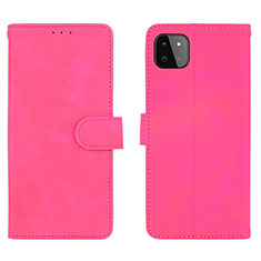 Custodia Portafoglio In Pelle Cover con Supporto L01Z per Samsung Galaxy F42 5G Rosa Caldo
