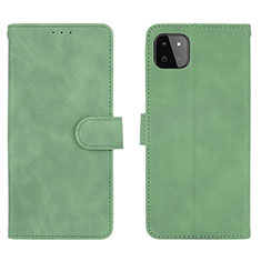 Custodia Portafoglio In Pelle Cover con Supporto L01Z per Samsung Galaxy F42 5G Verde