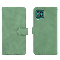 Custodia Portafoglio In Pelle Cover con Supporto L01Z per Samsung Galaxy F62 5G Verde