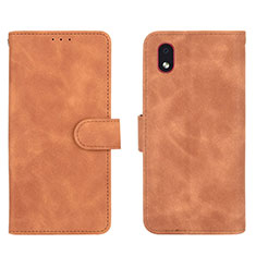 Custodia Portafoglio In Pelle Cover con Supporto L01Z per Samsung Galaxy M01 Core Marrone