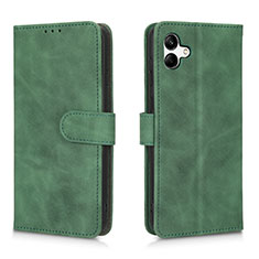 Custodia Portafoglio In Pelle Cover con Supporto L01Z per Samsung Galaxy M04 Verde