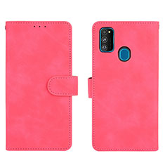 Custodia Portafoglio In Pelle Cover con Supporto L01Z per Samsung Galaxy M21 Rosa Caldo