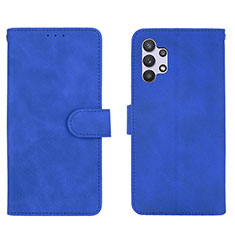 Custodia Portafoglio In Pelle Cover con Supporto L01Z per Samsung Galaxy M32 5G Blu