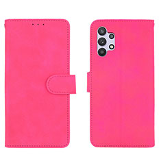 Custodia Portafoglio In Pelle Cover con Supporto L01Z per Samsung Galaxy M32 5G Rosa Caldo