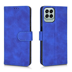 Custodia Portafoglio In Pelle Cover con Supporto L01Z per Samsung Galaxy M33 5G Blu