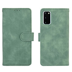 Custodia Portafoglio In Pelle Cover con Supporto L01Z per Samsung Galaxy S20 FE (2022) 5G Verde